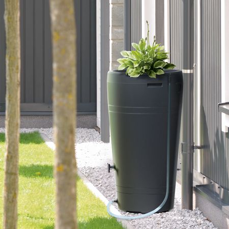 Regentonne anthrazit RAVENNA 230 Liter inkl. Hahn