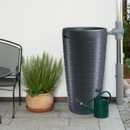 Regentonne anthrazit TREVISO 240 Liter inkl. Hahn