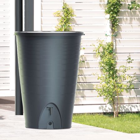 Regentonne anthrazit PERUNO 260 Liter inkl. Hahn