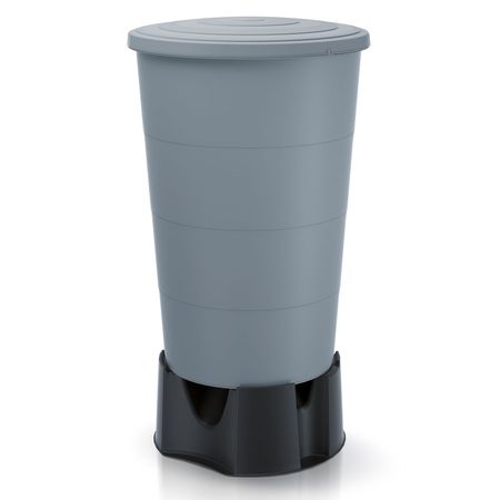 Regentonne Florenz grau 160 Liter Sockel