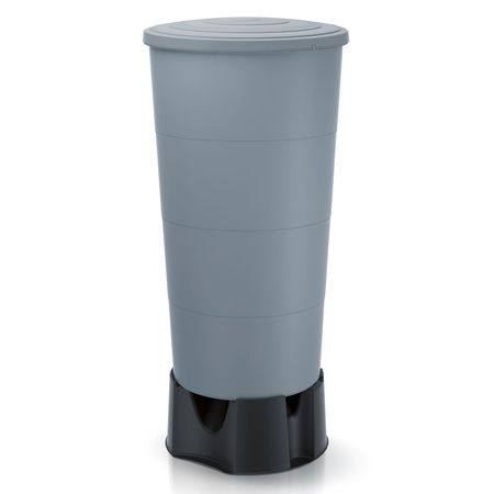 Regentonne Florenz grau 200 Liter Sockel