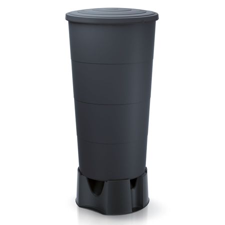 Regentonne Florenz anthrazit 200 Liter Sockel