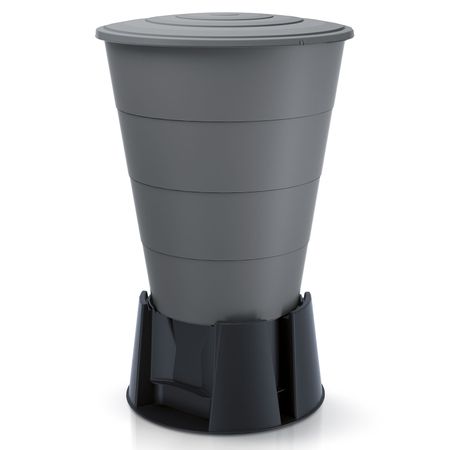 Regentonne Florenz grau 210 Liter Sockel