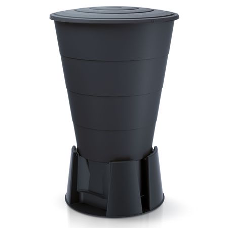 Regentonne Florenz anthrazit 210 Liter Sockel