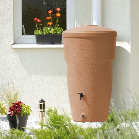 Regentonne terracotta ARENA 270 Liter inkl. Hahn