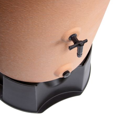 Regentonne Arena terracotta 270 Liter Wasserhahn