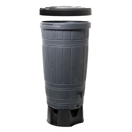 Regentonne Azuro schwarz 265 Liter Bestandteile