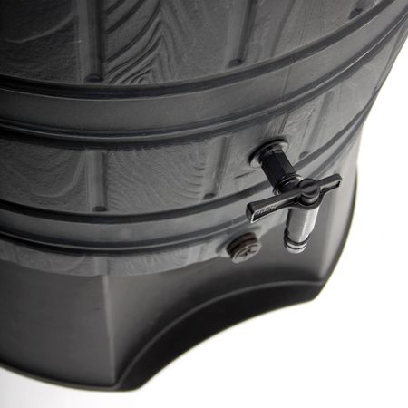 Regentonne Azuro schwarz 265 Liter Wasserhahn