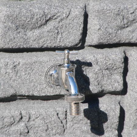Wasserhahn 3/4" chrom, inkl. Teflonband Anwendung