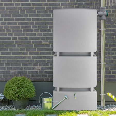 FLORANTIA Regentonne eckig Jumbo 800 liter platin