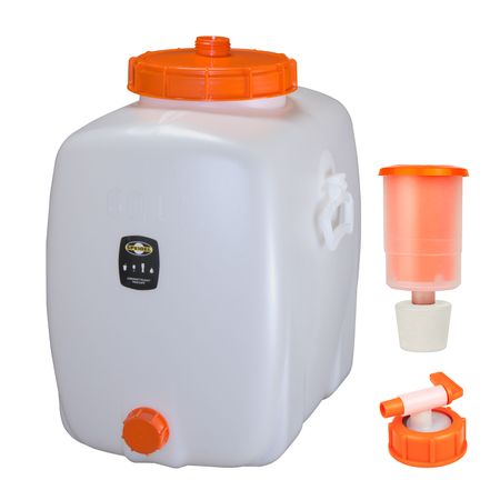 Mostfass oval 60 Ltr. mit Auslaufhahn und Gärspund
