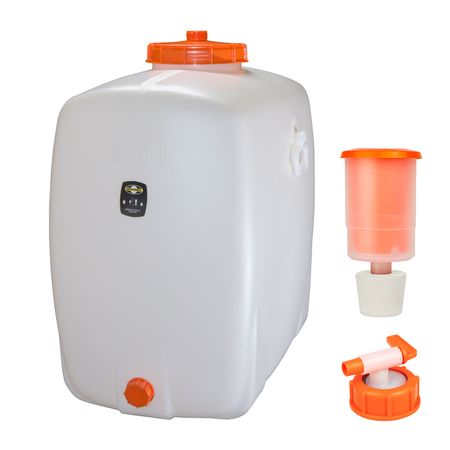 Mostfass oval 200 Ltr. mit Auslaufhahn und Gärspund