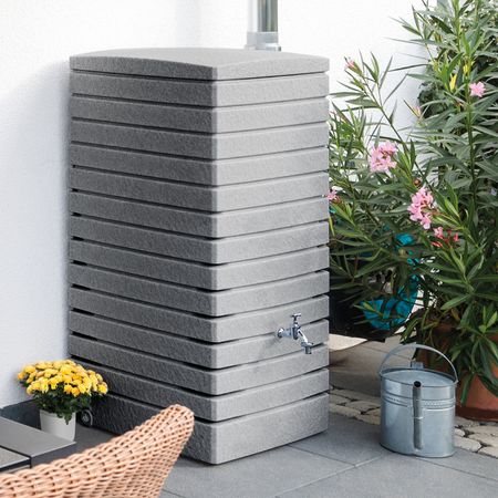 Florantia Regentonne Quadrum grau 320 Liter Anwendung