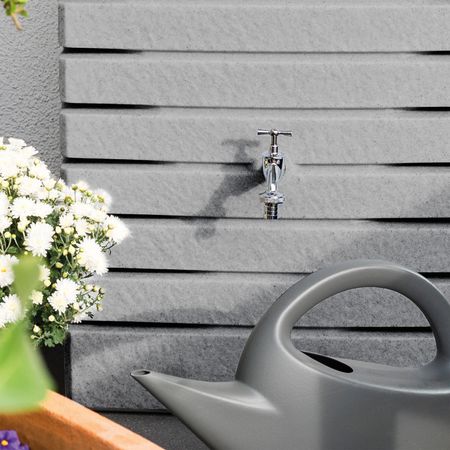 Florantia Regentonne Catania grau 210 Liter Wasserhahn