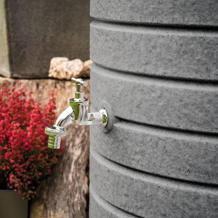 Florantia Regentonne Aversa grau 270 Liter Wasserhahn 