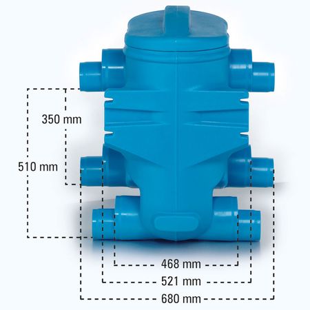Regenwasserfilter Twinfilter TF Abmessungen