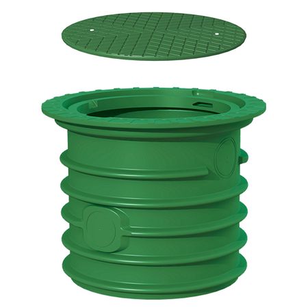 Spar-Set Schacht VS 60 mit Schachtabdeckung grün für REWATEC und REGENTA Tanks