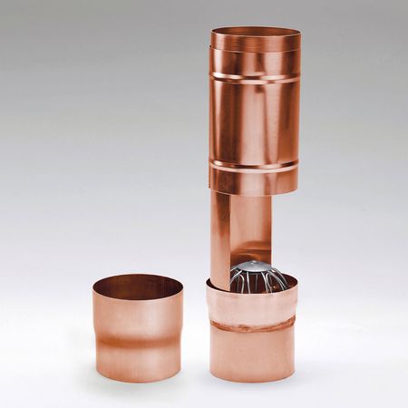 Laubsammler Fallrohrfilter Kupfer mit Sieb DN 80 - 120