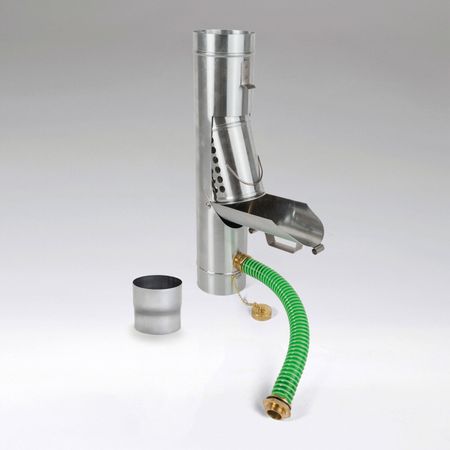 Regensammler mit Laubsammler Zink DN 80 - 100 mit Adapter