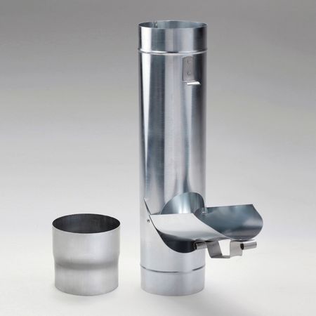 Regenrohrklappe Fallrohrklappe Zink DN 60 - 120 mit Adapter