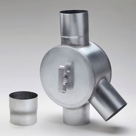 Wasserverteiler Wasserweiche Zink DN 76 - 120 mit Adapter