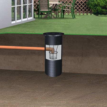 Versickerungsschacht 500 Liter mit Korbfilter Einbau
