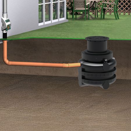 Versickerungsschacht 1000 Liter mit Rainus Einbau