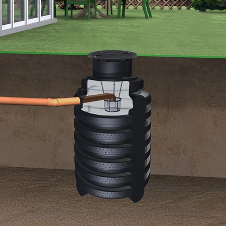 Versickerungsschacht 2000 Liter mit Korbfilter Einbau