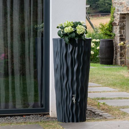 Regentonne anthrazit ALANA 160 Liter bepflanzbar