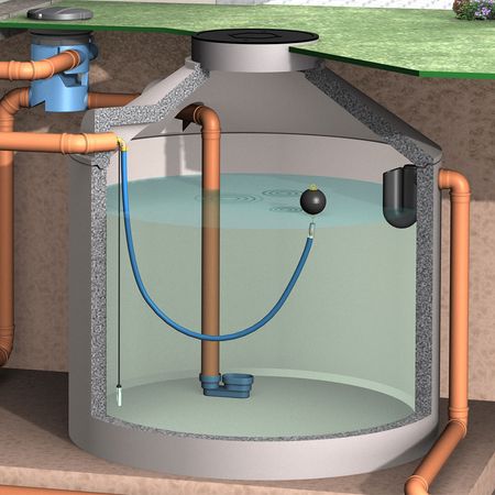 Schwimmende Entnahme (Ansaug-Armatur) für Regenwasser Anwendung Haus