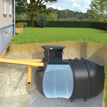 Zisterne BlueLine II 10000 L BASIC Einbau