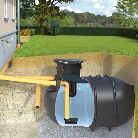 Zisterne BlueLine II 10000 L STANDARD Einbau