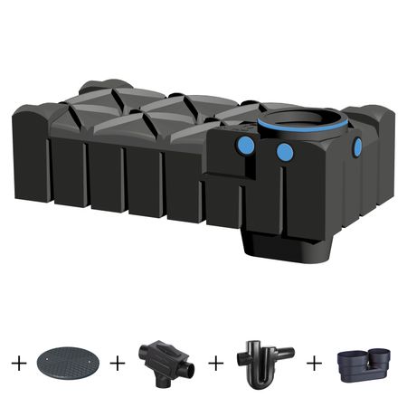 Flachtank 1500 Liter - PROFI - Komplettanlage