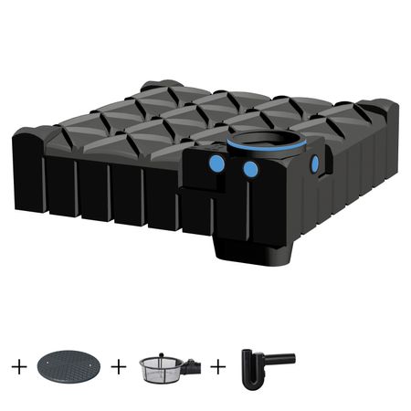 Flachtank 3000 Liter ECO inkl. Deckel und Zubehör