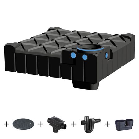Flachtank 3000 Liter - PROFI - Komplettanlage