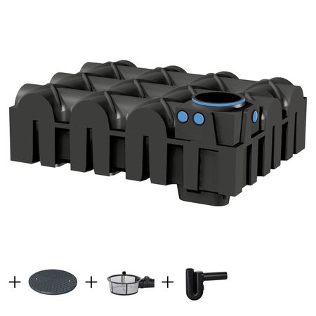 Flachtank 5000 Liter ECO inkl. Deckel und Zubehör