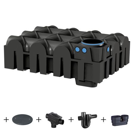 Flachtank 5000 Liter - PROFI - Komplettanlage