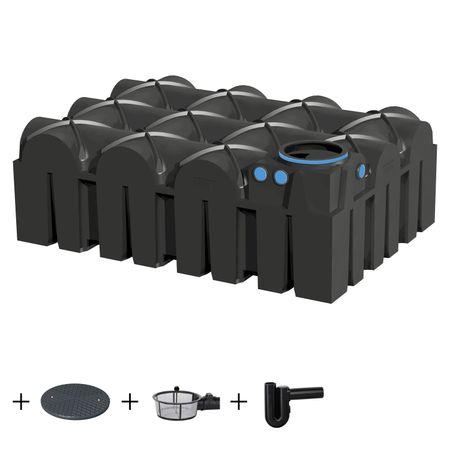 Flachtank 7500 Liter ECO inkl. Deckel und Zubehör