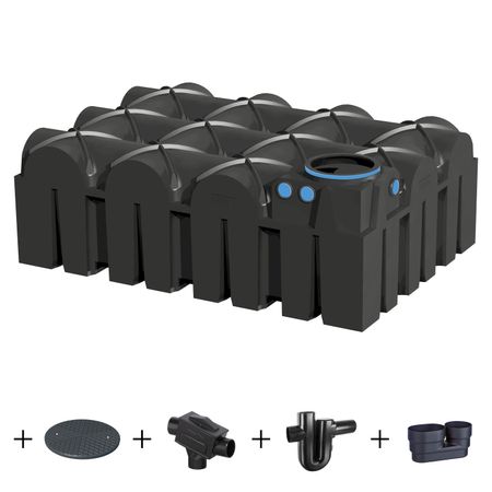 Flachtank 7500 Liter - PROFI - Komplettanlage