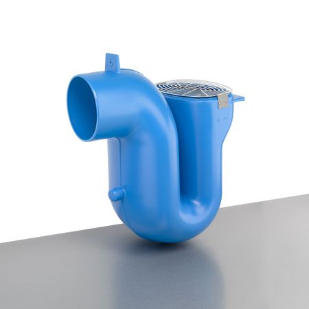 Überlaufsiphon DN 250 mit Nagetiersperre Edelstahl