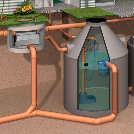 Überlaufsiphon DN 200 mit Nagetiersperre Anwendung
