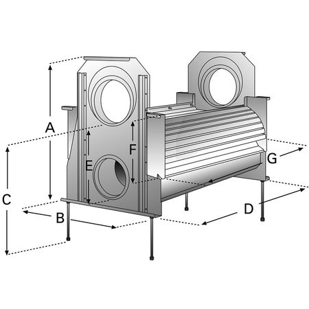 Regenwasserfilter Volumenfilter VF3 Abmessunegen