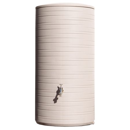 Regentonne taupe NOVARA 280 Liter ohne Zubehör freigestellt