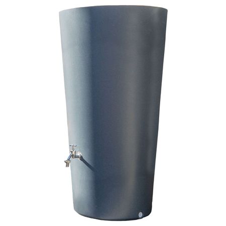 Regentonne grau Rainbowl Flower150 Liter ohne Zubehör freigestellt