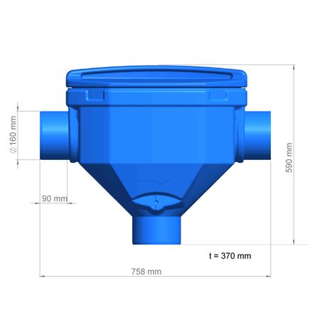 Regenwasserfilter Premiumfilter DN 150 Abmessungen