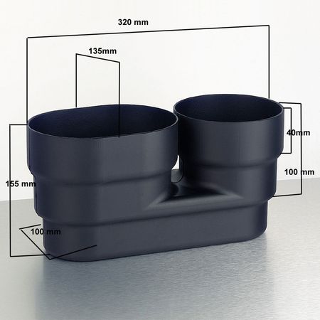 Beruhigter Zulauf DN 100 für Regenwasser Abmessungen
