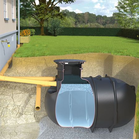 REGENTA 10000 L Erdtank Rundtank Regenwassertank PE Illustration