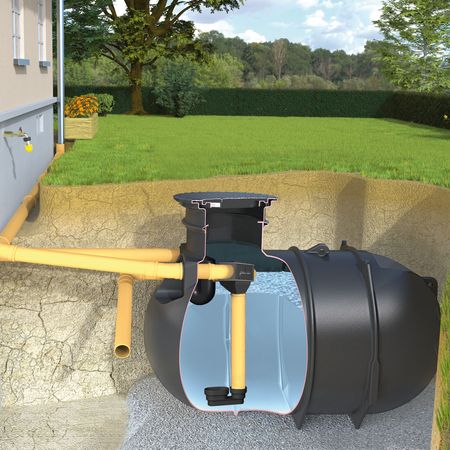Zisterne 10000 L REGENTA PERFEKT Einbau