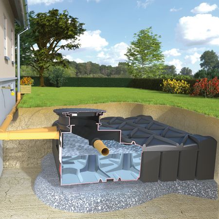 REGENTA 7500 L Zisterne Flachtank Regenwassertank PE Illustration