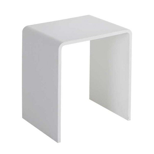Duschkabine Hocker weiß 40x30cm matt Dusche Dampfdusche